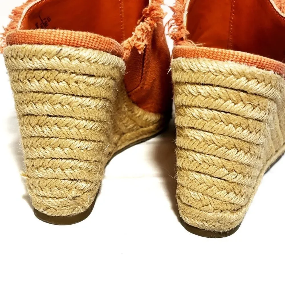 Circus by Sam Edelman Orange Baker Wedges {Size 7.5}